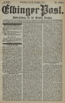 Elbinger Post, Nr. 210, Sonnabend 28 November 1874, 41 Jh