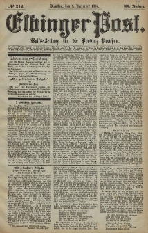 Elbinger Post, Nr. 212, Dienstag 1 Dezember 1874, 41 Jh