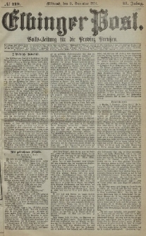 Elbinger Post, Nr. 219, Mittwoch 9 Dezember 1874, 41 Jh