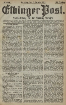 Elbinger Post, Nr. 220, Donnerstag 10 Dezember 1874, 41 Jh