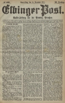 Elbinger Post, Nr. 220, Donnerstag 10 Dezember 1874, 41 Jh