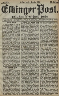 Elbinger Post, Nr. 221, Freitag 11 Dezember 1874, 41 Jh