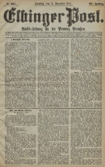 Elbinger Post, Nr. 223, Sonntag 13 Dezember 1874, 41 Jh