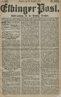 Elbinger Post, Nr. 230, Dienstag 22 Dezember 1874, 41 Jh