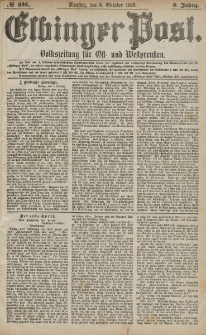 Elbinger Post, Nr. 235 Dienstag 8 Oktober 1878, 5 Jahrg.