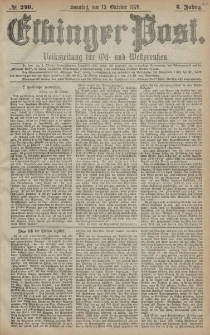 Elbinger Post, Nr. 240 Sonntag 13 Oktober 1878, 5 Jahrg.