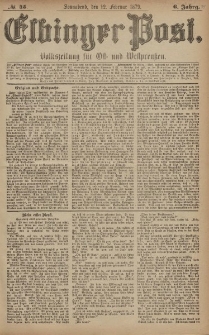 Elbinger Post, Nr. 45 Sonnabend 22 Februar 1879, 6 Jahrg.