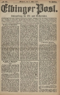 Elbinger Post, Nr. 54 Mittwoch 5 März 1879, 6 Jahrg.