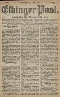 Elbinger Post, Nr. 57 Sonnabend 8 März 1879, 6 Jahrg.