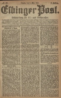 Elbinger Post, Nr. 58 Sonntag 9 März 1879, 6 Jahrg.