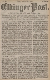 Elbinger Post, Nr. 65 Dienstag 18 März 1879, 6 Jahrg.