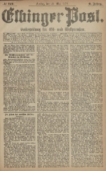 Elbinger Post, Nr. 124 Freitag 30 Mai 1879, 6 Jahrg.