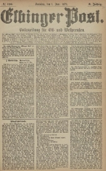 Elbinger Post, Nr. 126 Sonntag 1 Juni 1879, 6 Jahrg.