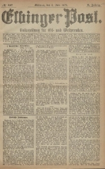 Elbinger Post, Nr. 127 Mittwoch 4 Juni 1879, 6 Jahrg.