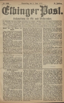 Elbinger Post, Nr. 128 Donnerstag 5 Juni 1879, 6 Jahrg.