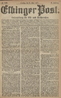Elbinger Post, Nr. 129 Freitag 6 Juni 1879, 6 Jahrg.
