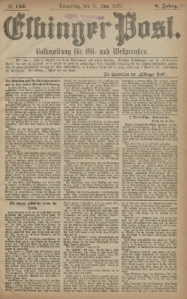 Elbinger Post, Nr. 140 Donnerstag 19 Juni 1879, 6 Jahrg.