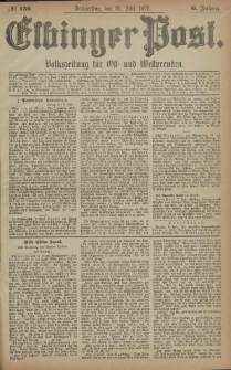Elbinger Post, Nr. 158 Donnerstag 10 Juli 1879, 6 Jahrg.