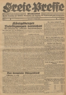 Freie Presse, Nr. 5 Freitag 4. Februar 1927 3. Jahrgang