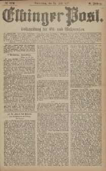 Elbinger Post, Nr. 170 Donnerstag 24 Juli 1879, 6 Jahrg.