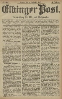 Elbinger Post, Nr. 207 Dienstag 5 September 1879, 6 Jahrg.