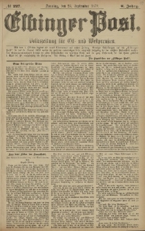 Elbinger Post, Nr. 227 Sonntag 28 September 1879, 6 Jahrg.