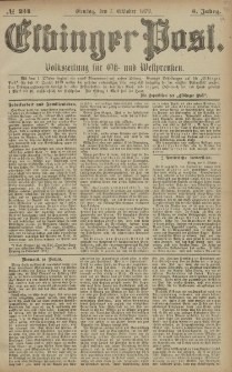 Elbinger Post, Nr. 234 Dienstag 7 Oktober 1879, 6 Jahrg.