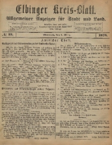 Kreis-Blatt des Königlich Preußischen Landraths-Amtes zu Elbing, Nr. 18 Mittwoch 1 März 1873