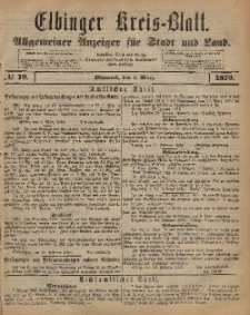 Kreis-Blatt des Königlich Preußischen Landraths-Amtes zu Elbing, Nr. 19 Mittwoch 5 März 1873