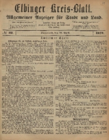 Kreis-Blatt des Königlich Preußischen Landraths-Amtes zu Elbing, Nr. 32 Sonnabend 19 April 1873