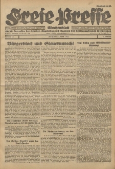 Freie Presse, Nr. 16 Freitag 22. April 1927 3. Jahrgang
