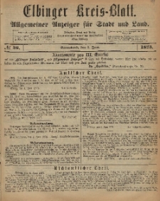 Kreis-Blatt des Königlich Preußischen Landraths-Amtes zu Elbing, Nr. 46 Sonnabend 7 Juni 1873