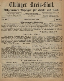 Kreis-Blatt des Königlich Preußischen Landraths-Amtes zu Elbing, Nr. 53 Mittwoch 2 Juli 1873