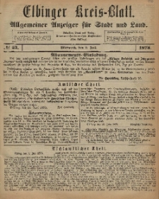 Kreis-Blatt des Königlich Preußischen Landraths-Amtes zu Elbing, Nr. 53 Mittwoch 2 Juli 1873
