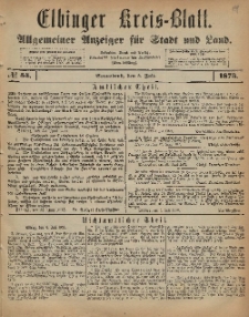 Kreis-Blatt des Königlich Preußischen Landraths-Amtes zu Elbing, Nr. 54 Sonnabend 5 Juli 1873