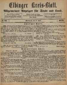 Kreis-Blatt des Königlich Preußischen Landraths-Amtes zu Elbing, Nr. 55 Mittwoch 9 Juli 1873