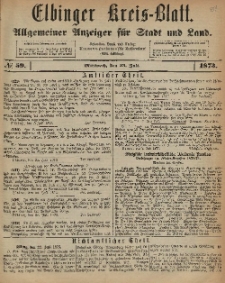 Kreis-Blatt des Königlich Preußischen Landraths-Amtes zu Elbing, Nr. 59 Mittwoch 23 Juli 1873