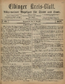 Kreis-Blatt des Königlich Preußischen Landraths-Amtes zu Elbing, Nr. 62 Sonnabend 2 August 1873