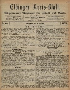 Kreis-Blatt des Königlich Preußischen Landraths-Amtes zu Elbing, Nr. 63 Mittwoch 6 August 1873