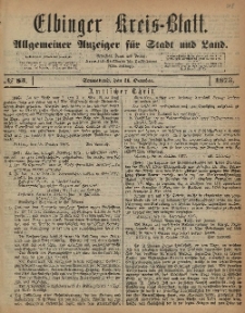 Kreis-Blatt des Königlich Preußischen Landraths-Amtes zu Elbing, Nr. 83 Sonnabend 11 Oktober 1873