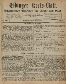 Kreis-Blatt des Königlich Preußischen Landraths-Amtes zu Elbing, Nr. 90 Mittwoch 5 November 1873