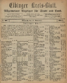 Kreis-Blatt des Königlich Preußischen Landraths-Amtes zu Elbing, Nr. 96 Mittwoch 26 November 1873
