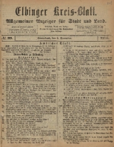 Kreis-Blatt des Königlich Preußischen Landraths-Amtes zu Elbing, Nr. 99 Sonnabend 6 Dezember 1873