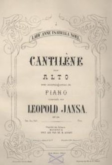 Cantiléne pour alto avec accompaqnement de piano. Op. 84