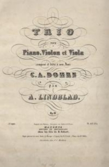 Trio pour Piano, Violon et Viola. Op. 10