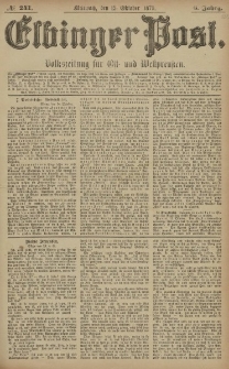 Elbinger Post, Nr. 241 Mittwoch 15 Oktober 1879, 6 Jahrg.