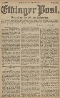 Elbinger Post, Nr. 299 Sonntag 21 Dezember 1879, 6 Jahrg.