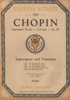 Impromptu. Op. 29 : As- dur
