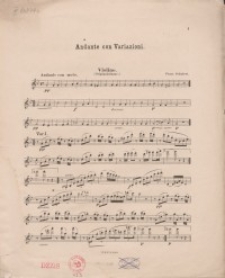 Andante con variazioni aus dem grossen Quartett in D-moll. Op. posth. : b