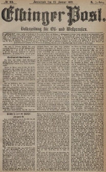 Elbinger Post, Nr. 24, Sonnabend 29 Januar 1881, 8 Jahrg.